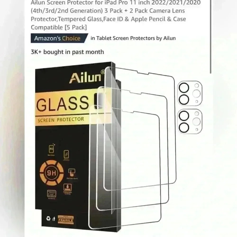 Screen Protector for iPad Pro 11 inch 2022/2021/2020 (4th/3rd/2nd Generation)